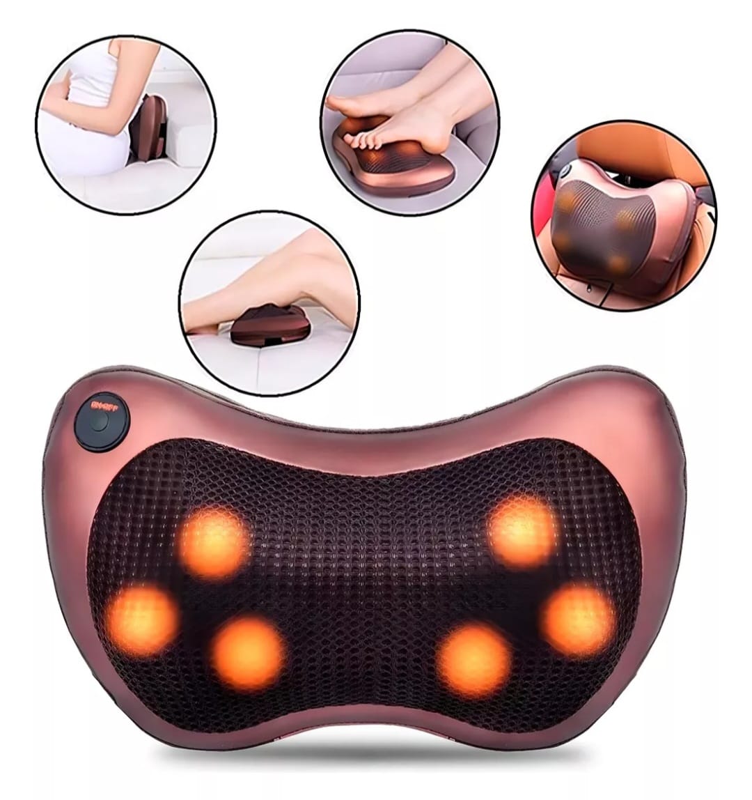 Amasajeador Electrico Almohada Cuello Espalda Diginet Color Rojo
