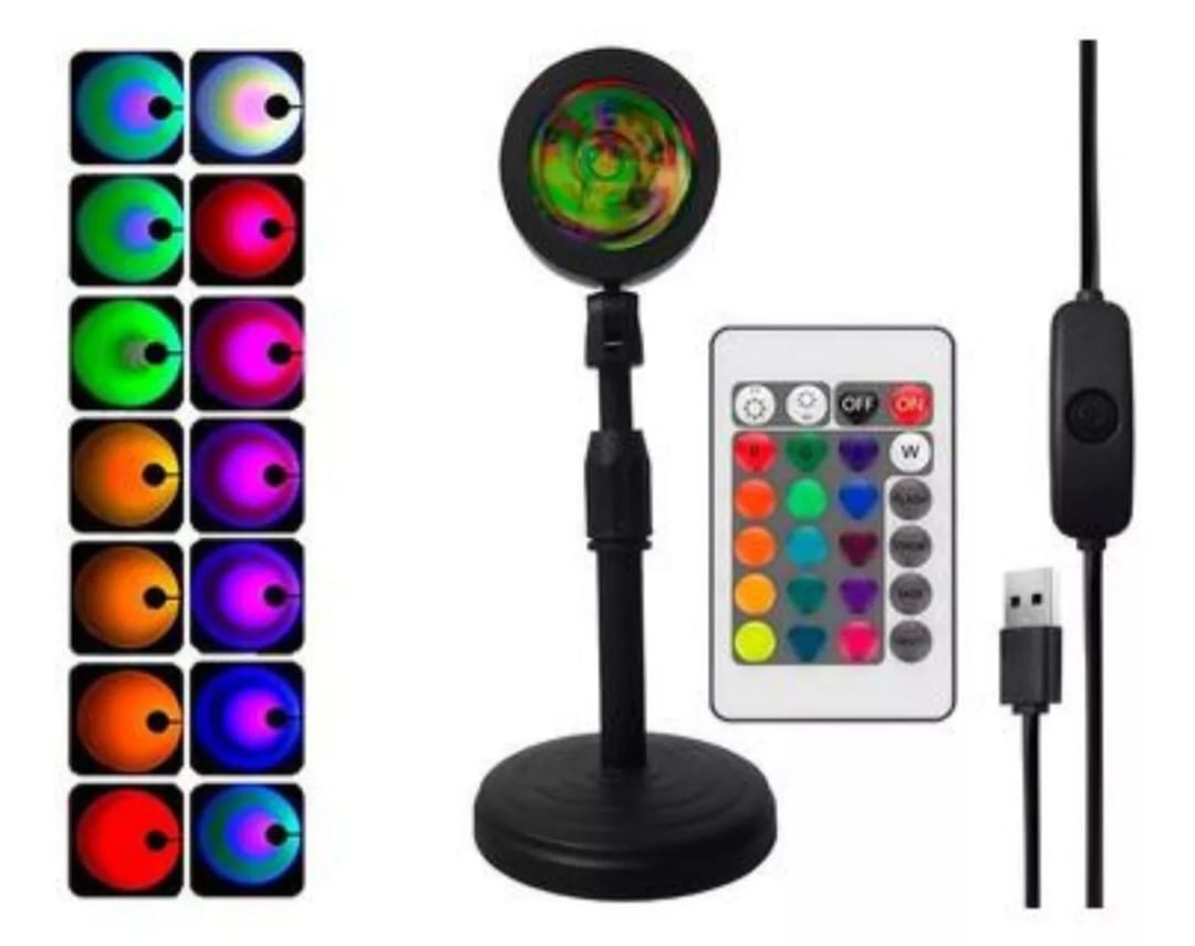 Lampara Sunset Led Proyector C/ Control Remoto Atardecer