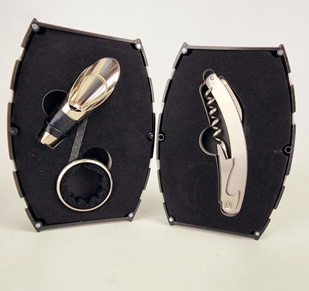 Set De Vino Barril Set X3 Acc Destapador Sacacorcho Tapon