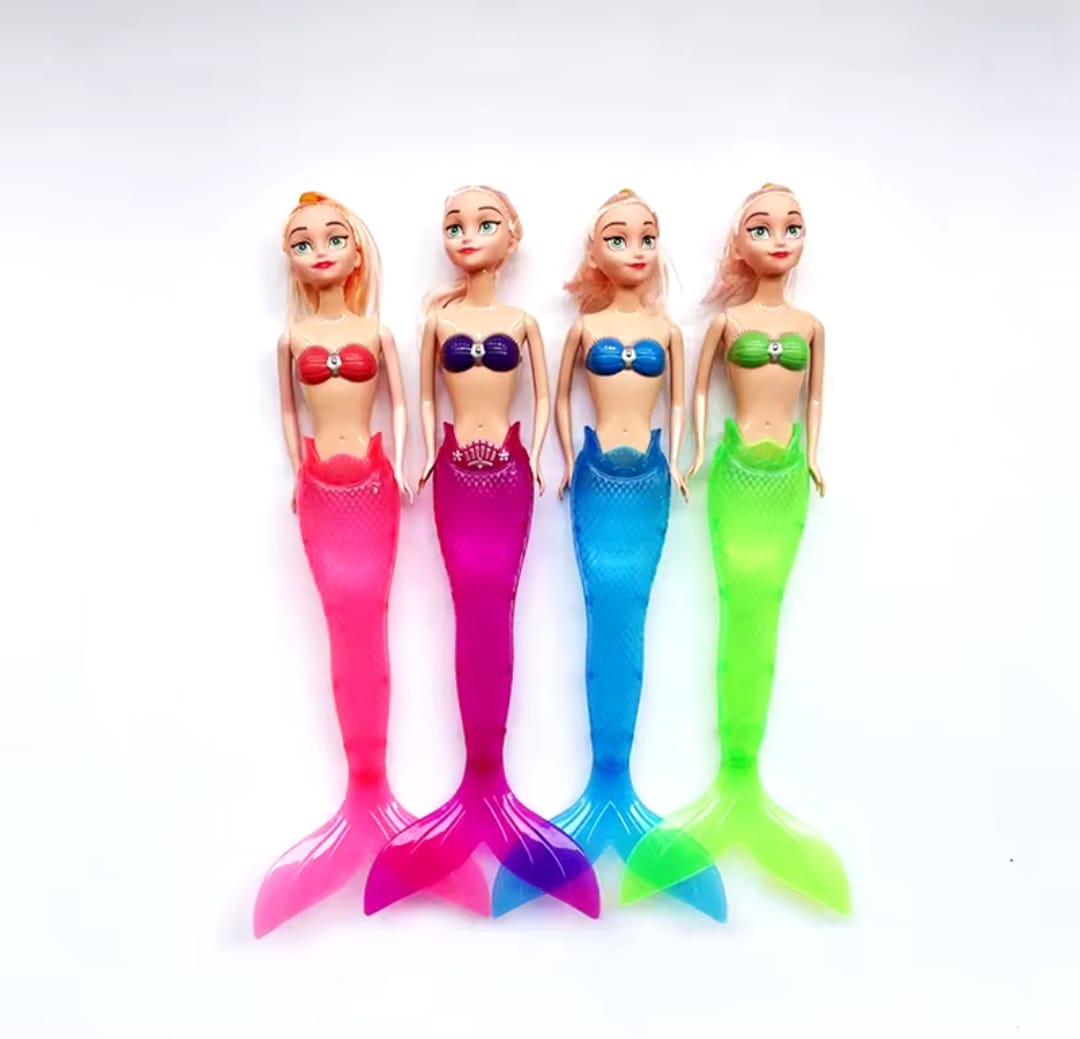 Muñeca de princesa sirena de pelo largo