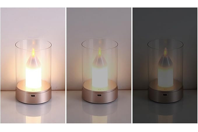 Vela Led Eléctrica Recargable Sin Llama Con Luz De Vela