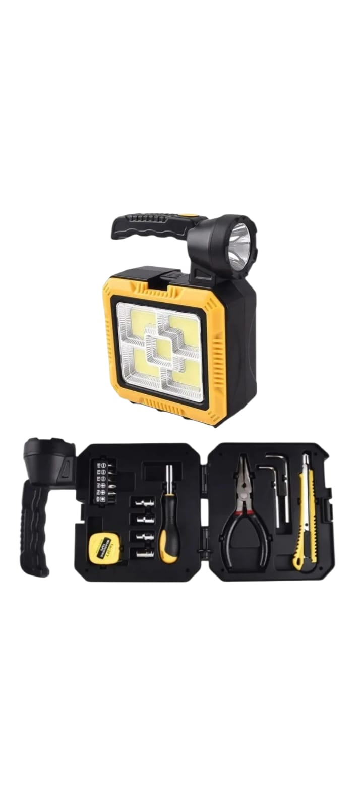 Linterna De Luz Led Recargable Solar +con Maleta Multifuncio