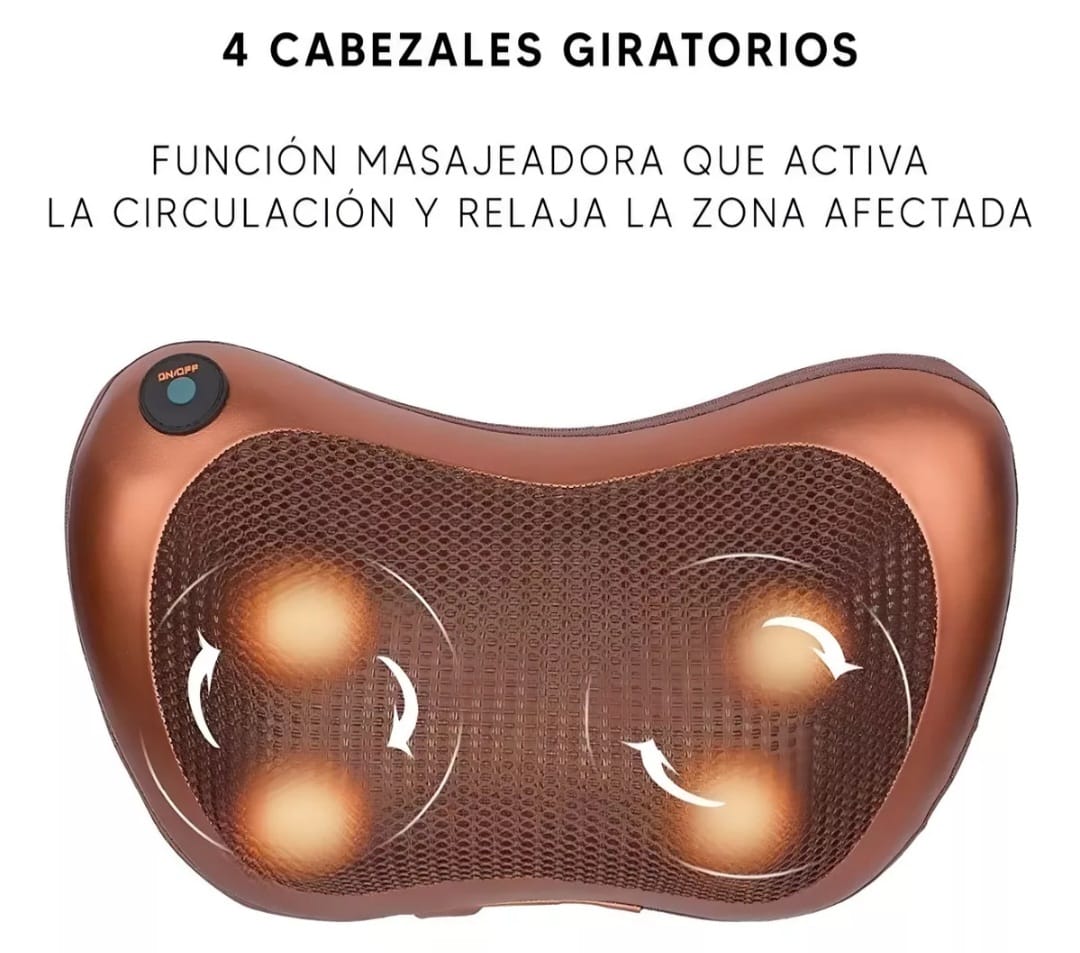 Amasajeador Electrico Almohada Cuello Espalda Diginet Color Rojo