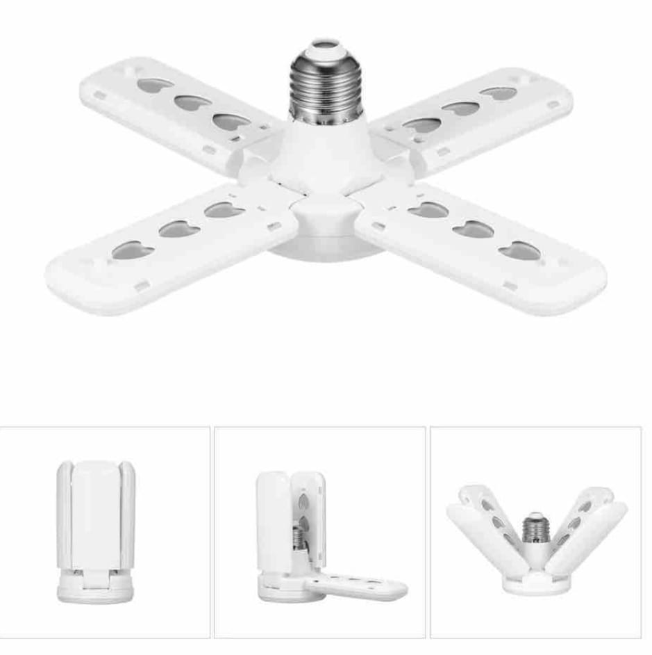 Ad Lampara Led 18w Retractil 3 Aspas Flor Luz De Techo Colgante 2x