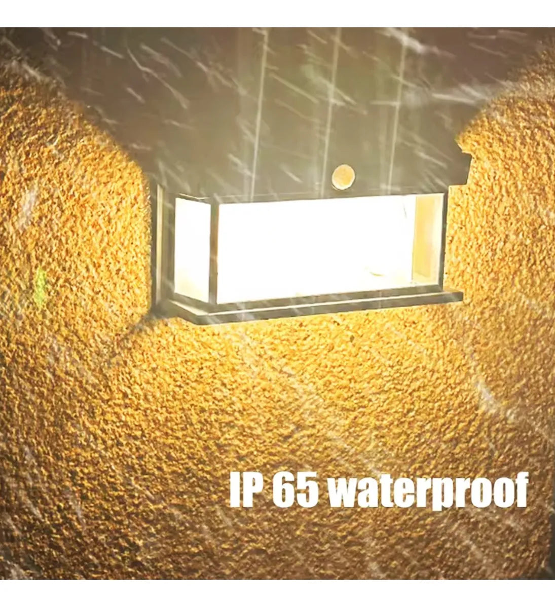 Lámpara Solar De Pared Exterior 4 Bombillos Luz Cálida