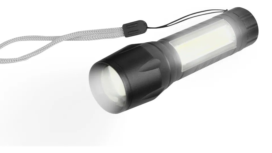 Linterna Mini Led Aluminio Doble Luz Batería Recargable