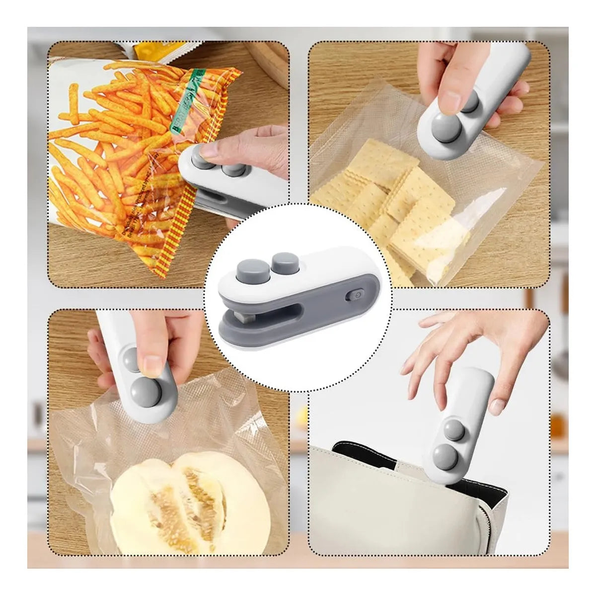Mini Sellador Bolsa Térmico Recargable Usb Portátil Sellado