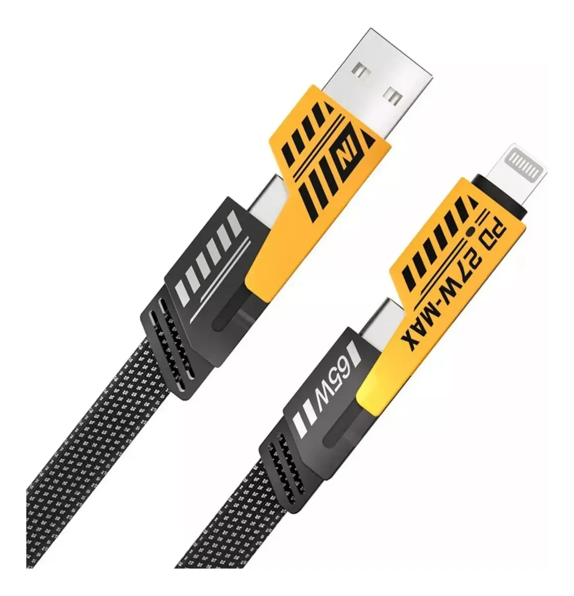Cable Datos Carga Rápida 4 En 1 Usb - Tipo C - Iphone 1 Mts