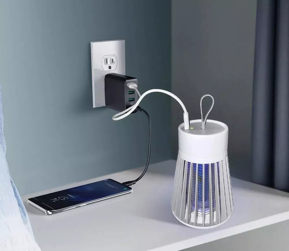 Lámpara Antimosquitos Recargable Usb 5 W Agarre Diseño 360°