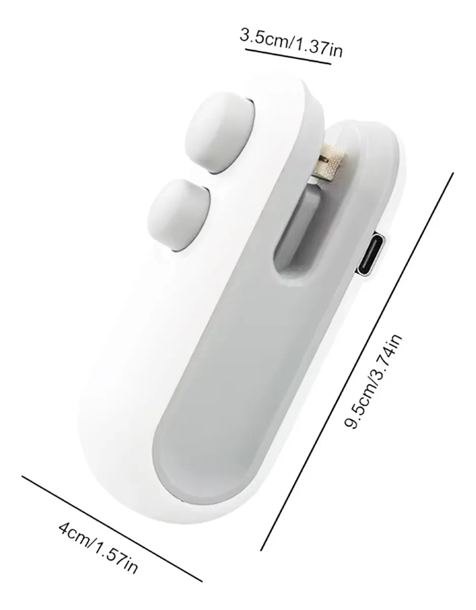 Mini Sellador Bolsa Térmico Recargable Usb Portátil Sellado