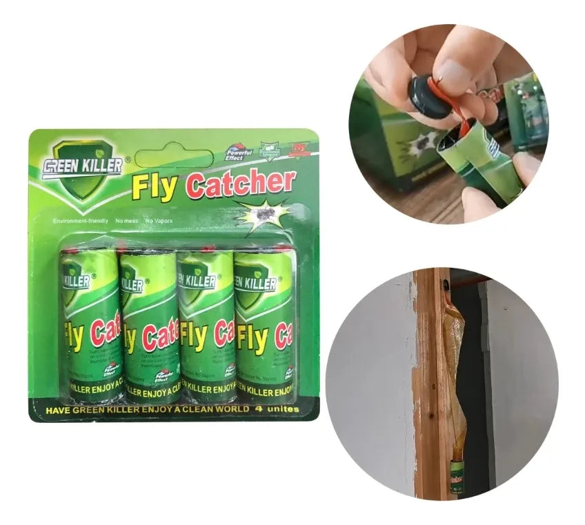 Cinta Atrapa Moscas Mata Insectos 4 Tubos