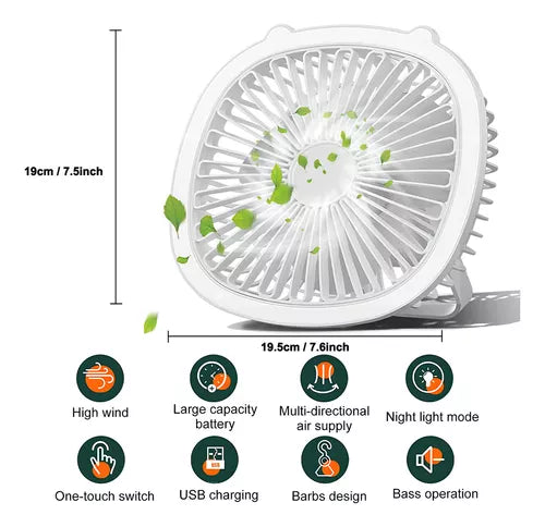 Ventilador De Escritorio, Pequeño Ventilador De Mesa