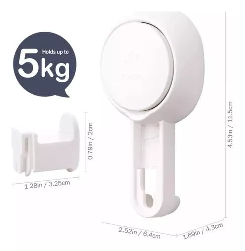 AGanchos X 2 Ventosas Chupon A Presión P/baño O Cocina