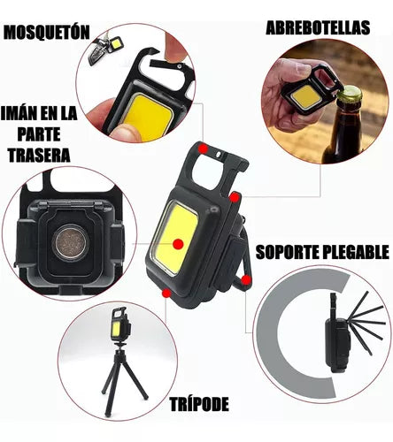 Ae Linterna Portátil Mini De Bolsillo 500 Lm Con Clip - Electro Linterna Negro Luz Blanco