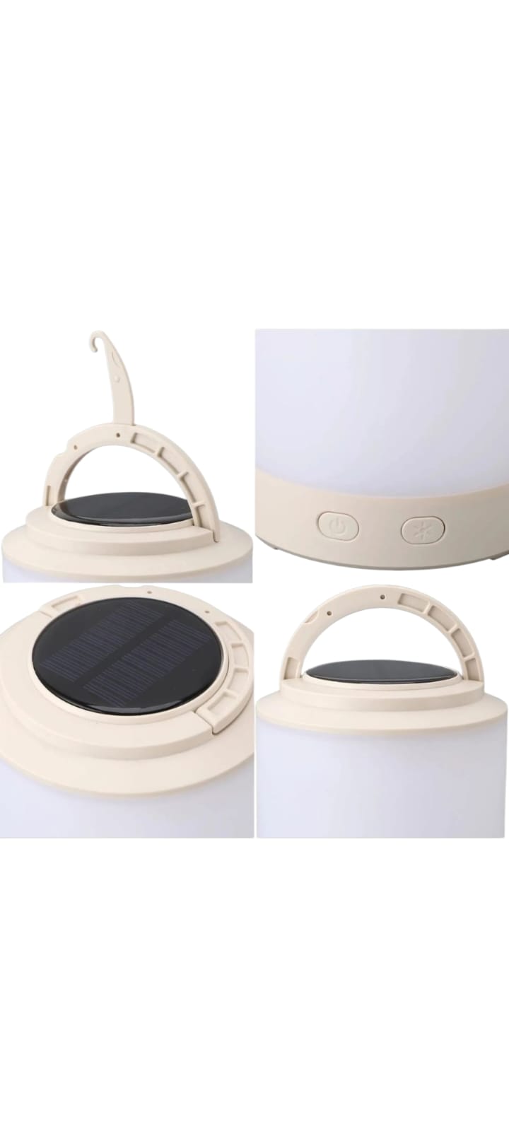 Farol Luz Led Redondo Lámpara Rgb Recargable Solar Y Usb