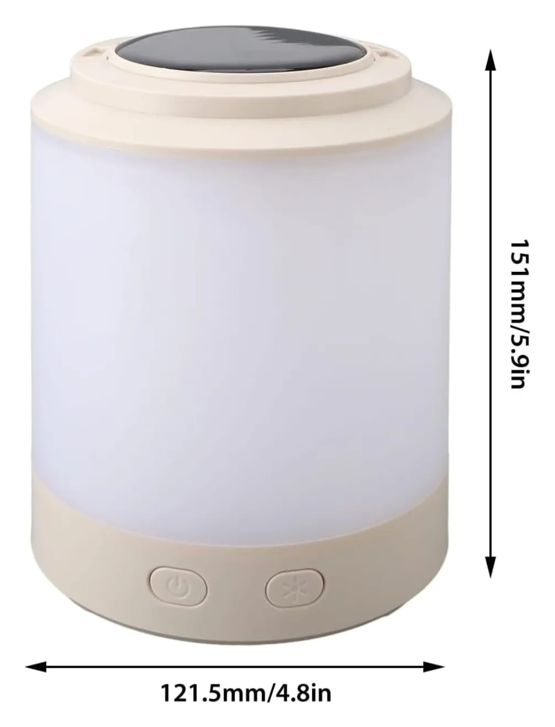 Farol Luz Led Redondo Lámpara Rgb Recargable Solar Y Usb
