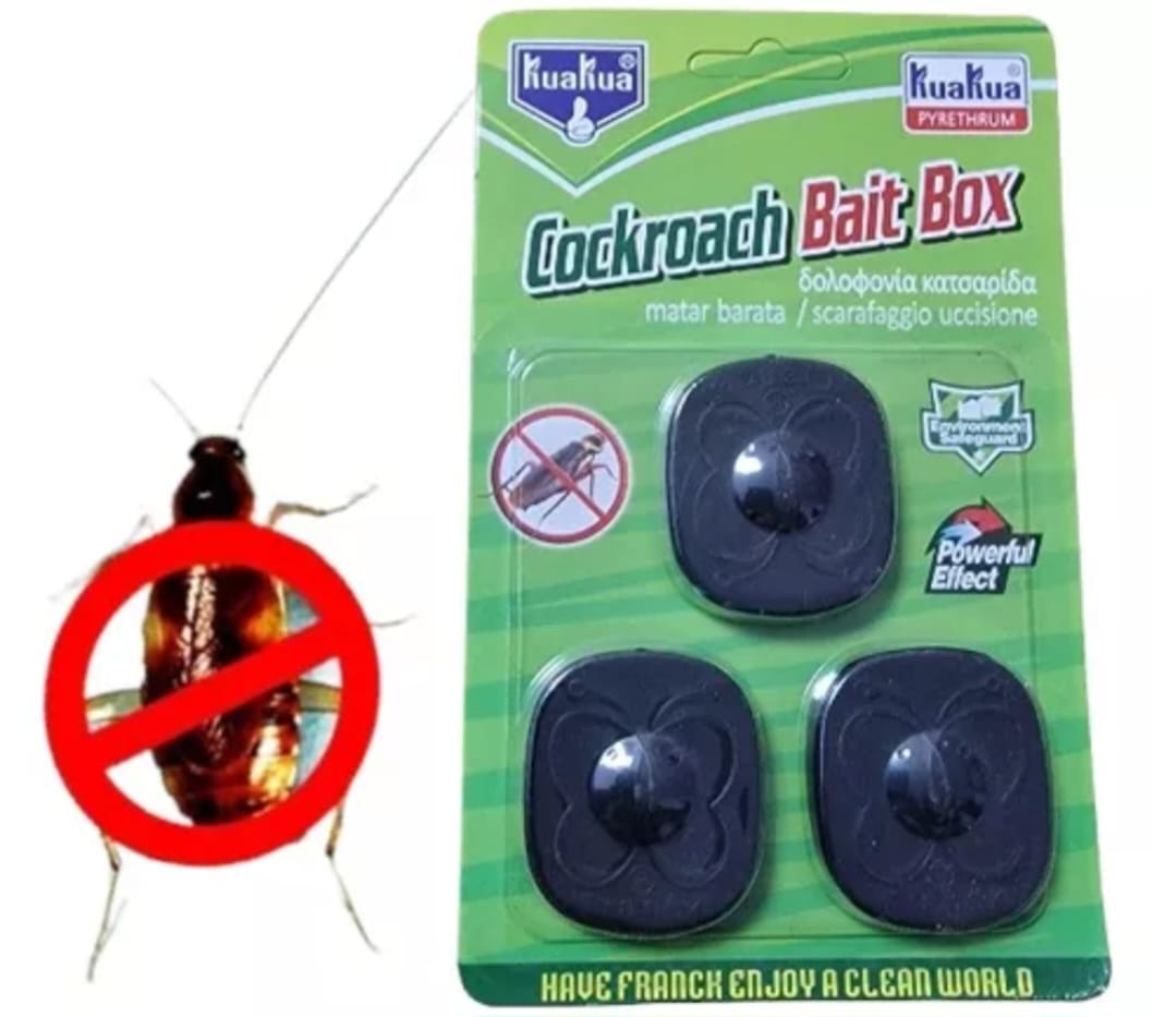 Cebo Mata Cucaracha Veneno Cajita Control Plagas Insectos
