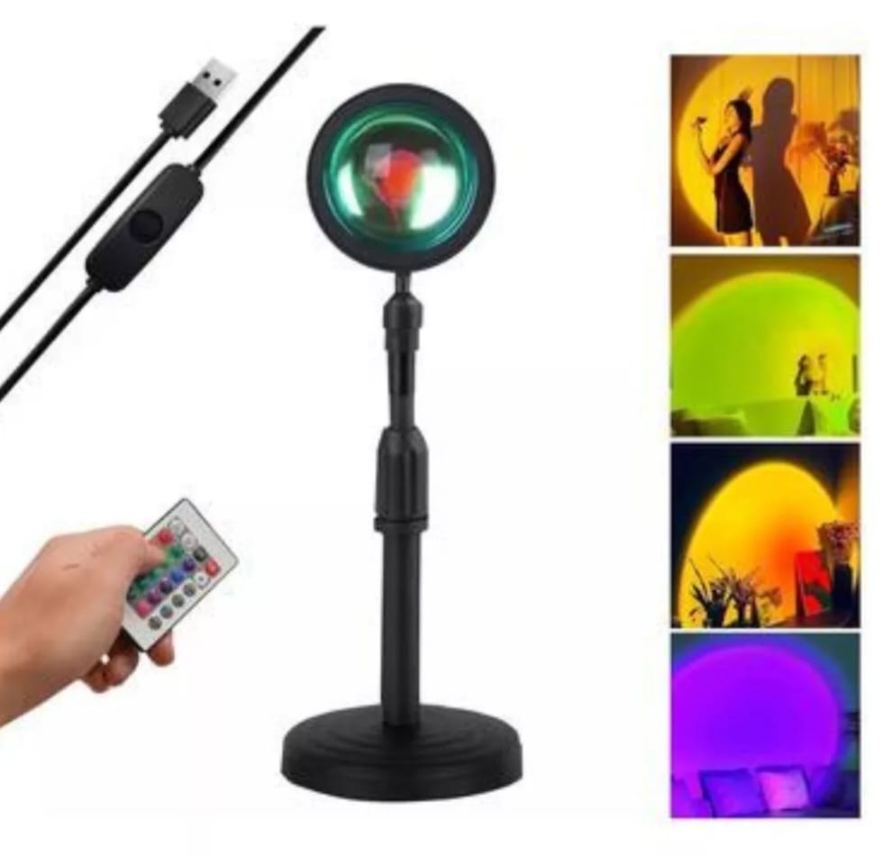 Lampara Sunset Led Proyector C/ Control Remoto Atardecer