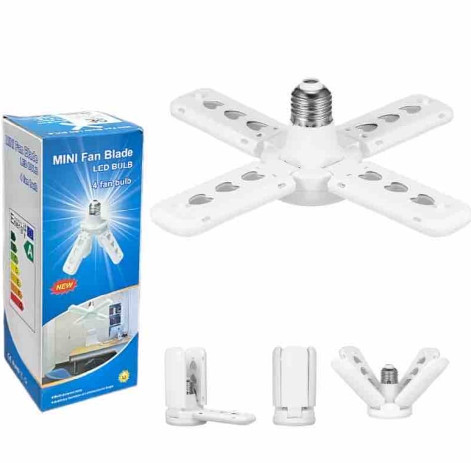 Ad Lampara Led 18w Retractil 3 Aspas Flor Luz De Techo Colgante 2x