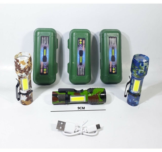 Linterna Mini LED de Aluminio con Doble Luz y 4 Modos de Iluminación