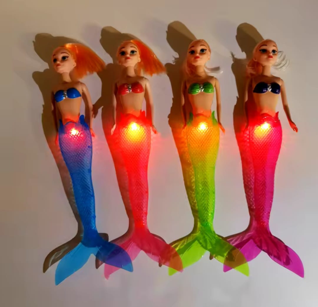 Muñeca de princesa sirena de pelo largo