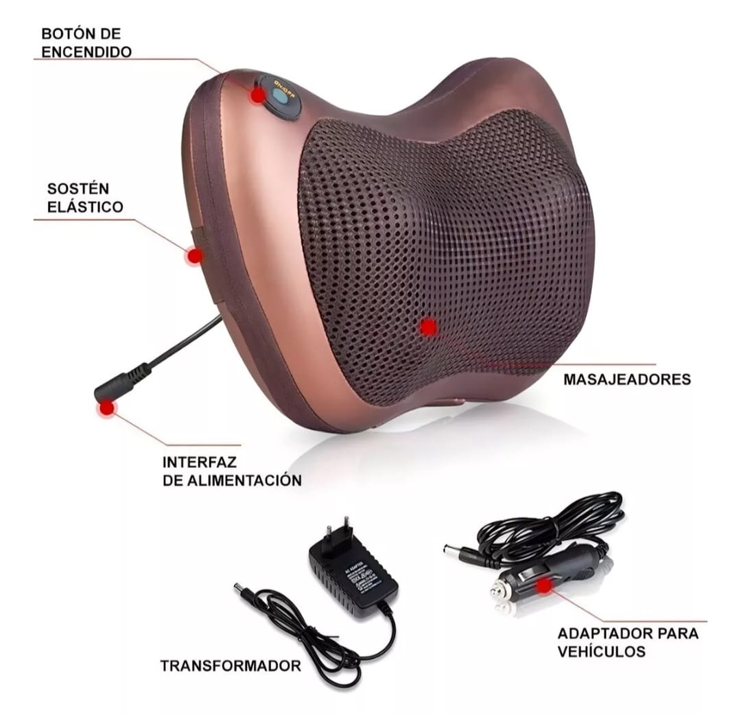 Amasajeador Electrico Almohada Cuello Espalda Diginet Color Rojo