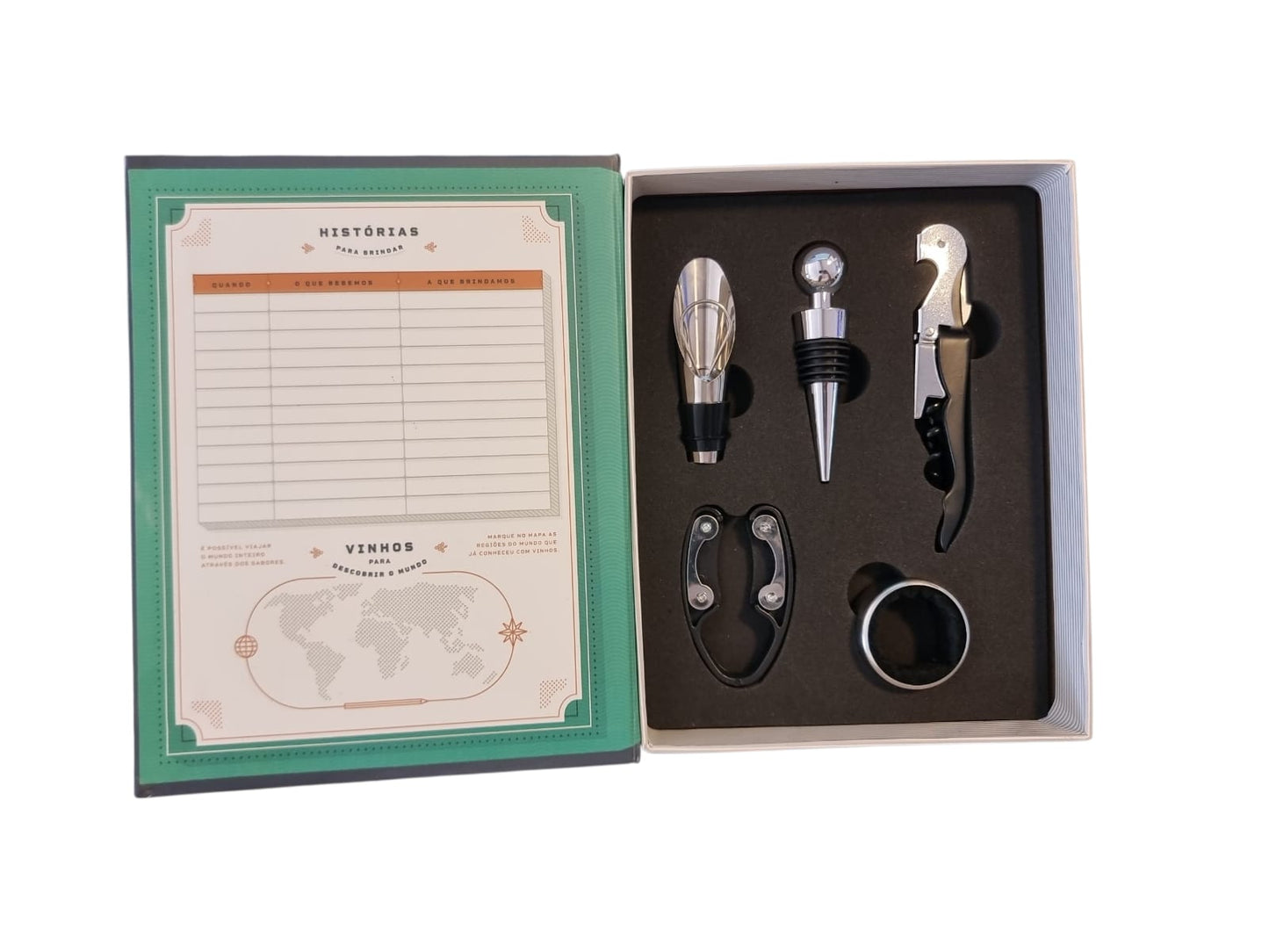 Set Vino tipo libro X 5