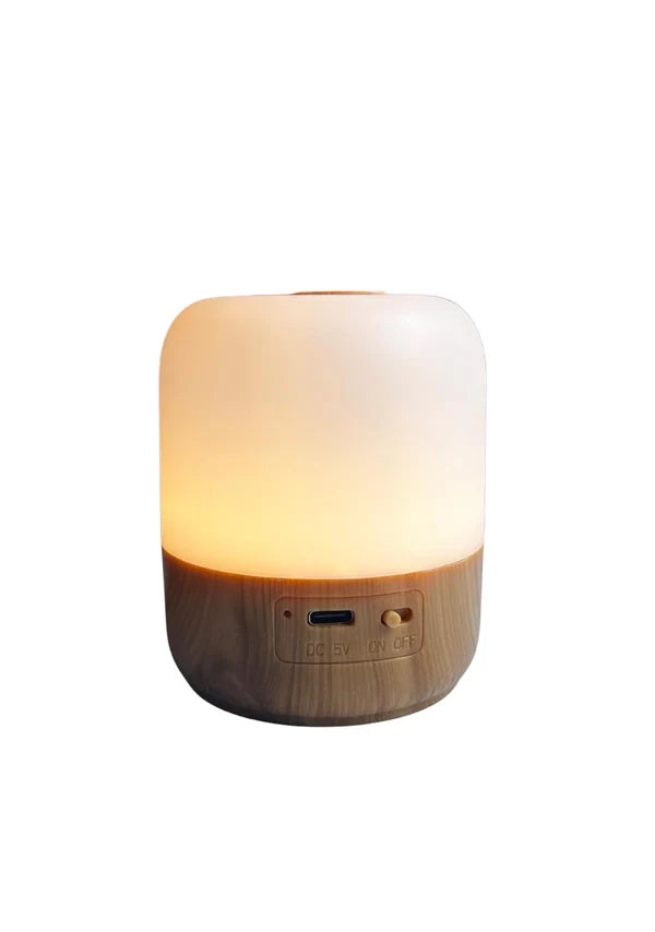 Lámpara De Bamboo, Luz Led Portátil Tactil Recargable