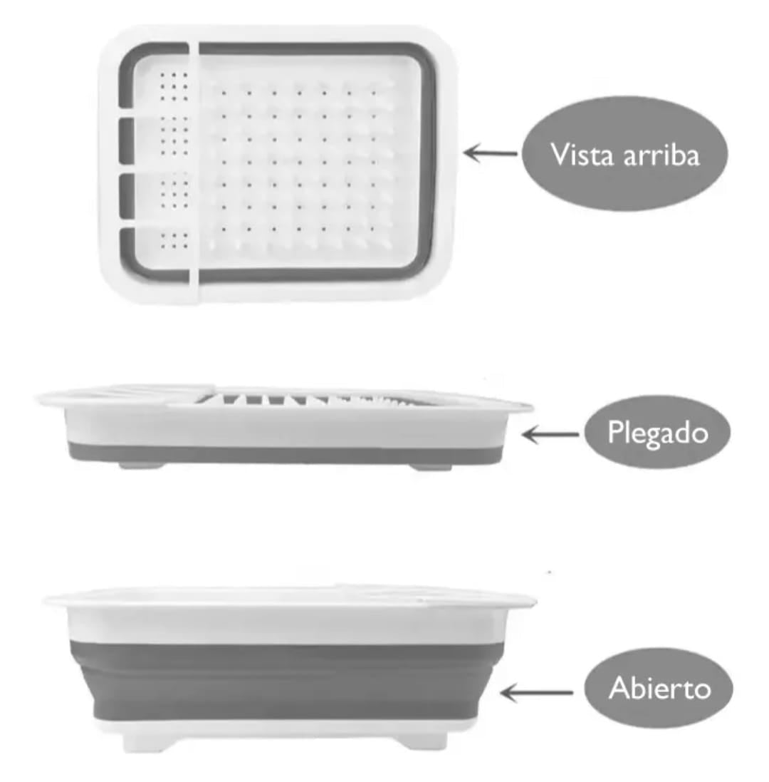 Secaplatos Escurridor Silicona Plegable Platos