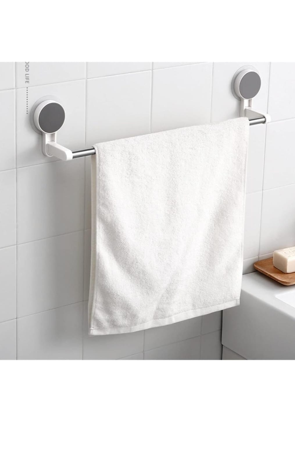 Colgador Toalla Baño Cocina Acero Inoxidable Con Ventosa Gs