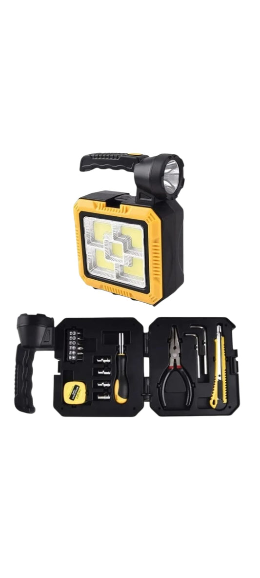 Linterna De Luz Led Recargable Solar +con Maleta Multifuncio