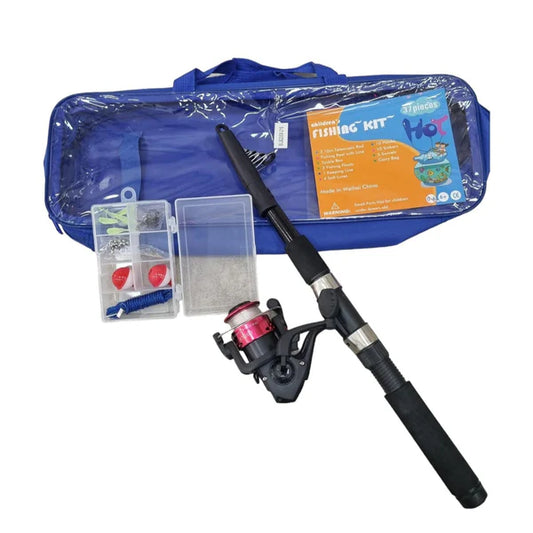 Set Caña Telescópica Pesca Niños 2.10m Con Accesorios