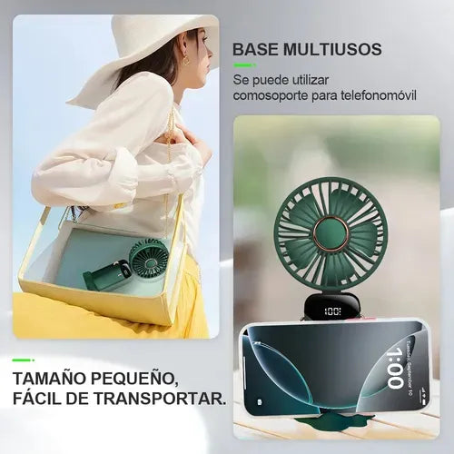Ventilador Portátil Digital 5 Velocidades