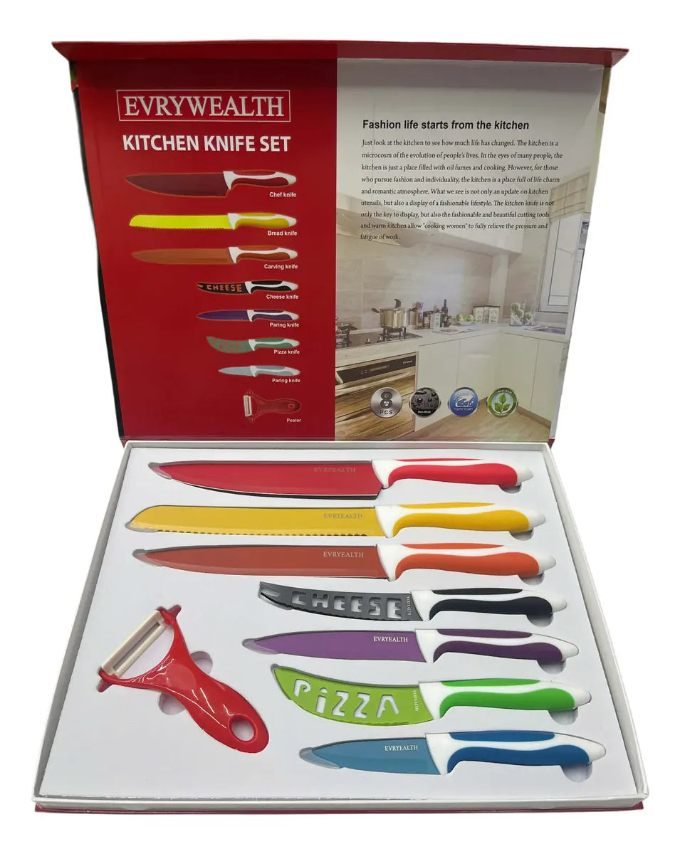 Set De Cuchillos De Cocina 8 Piezas Evrywealth