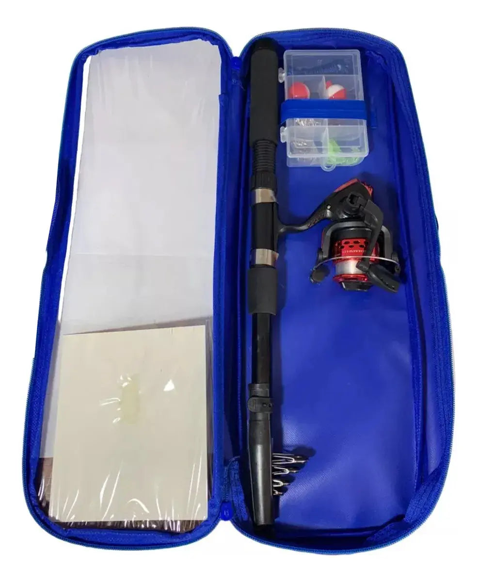 Set Caña Telescópica Pesca Niños 2.10m Con Accesorios