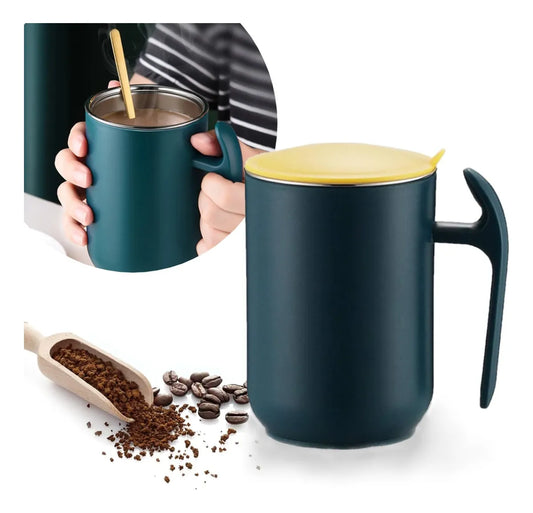 Taza Térmica Con Tapa Y Cuchara