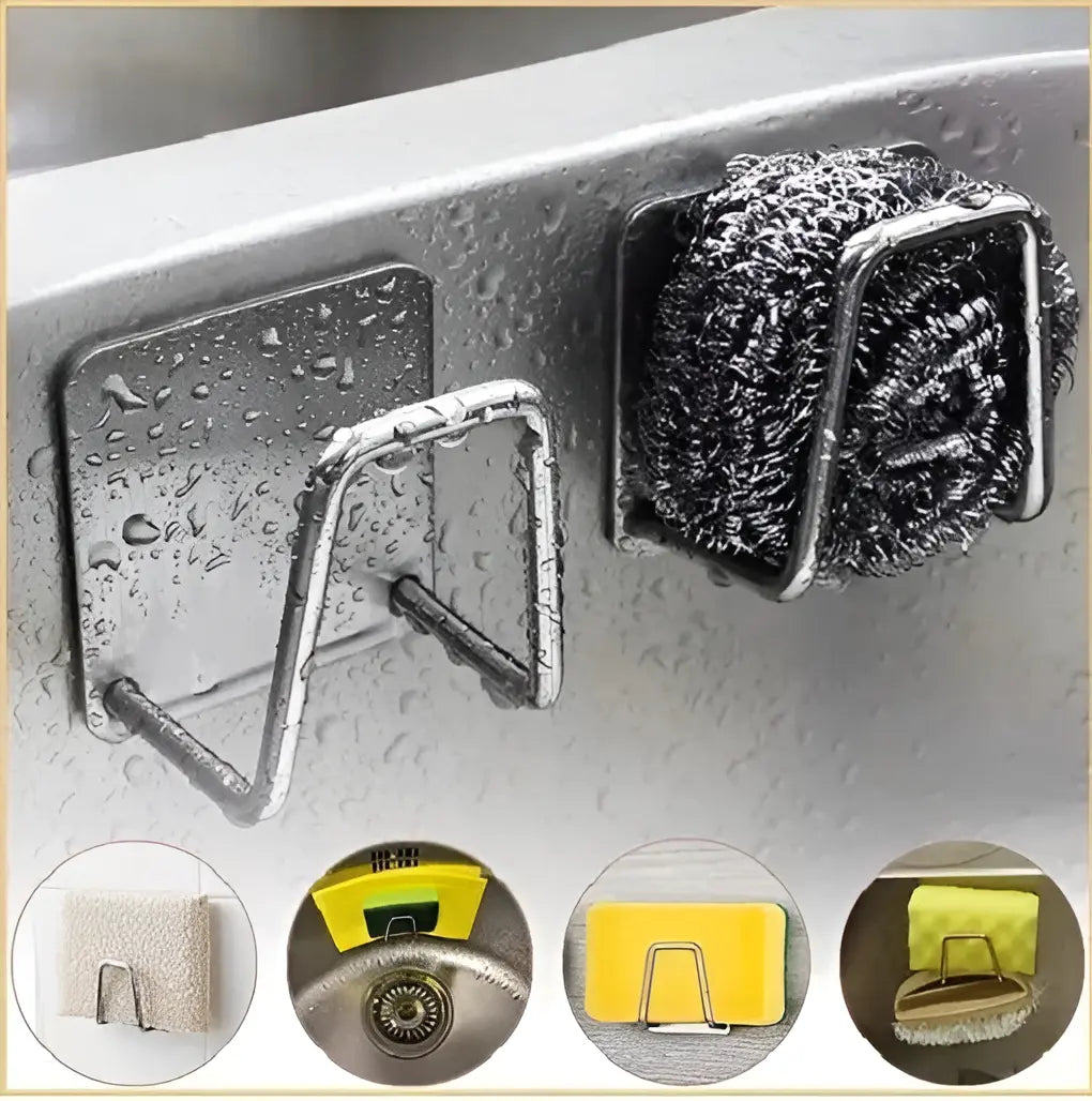 Soporte De Esponja Escurridor Colgante Cocina Metal Adhesivo