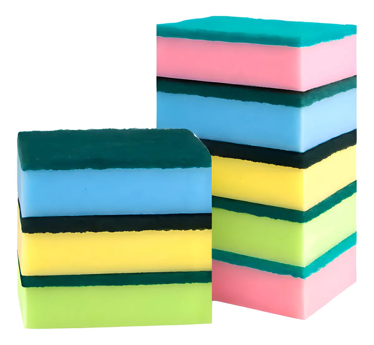 Set 10 Esponjas Multiuso Colores Limpia Cocina Muebles