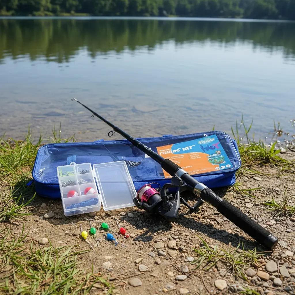 Set Caña Telescópica Pesca Niños 2.10m Con Accesorios