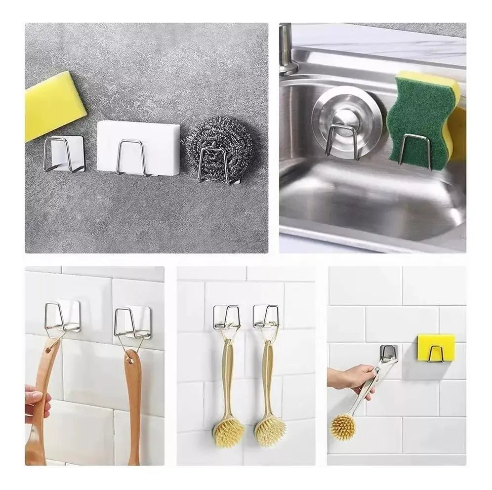 Soporte De Esponja Escurridor Colgante Cocina Metal Adhesivo