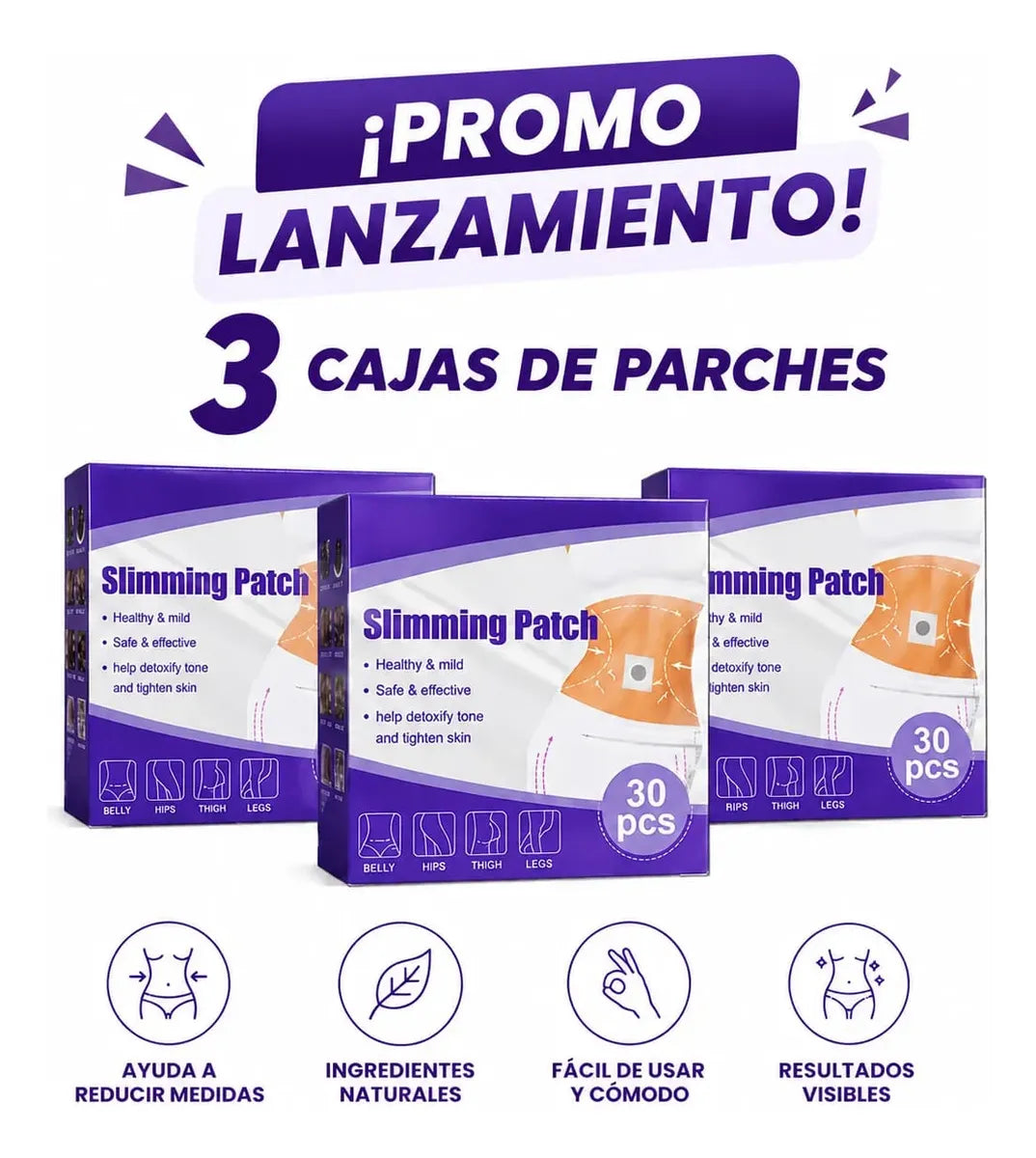 90 Parches Para Adelgazar Abdomen Slimming Patch
