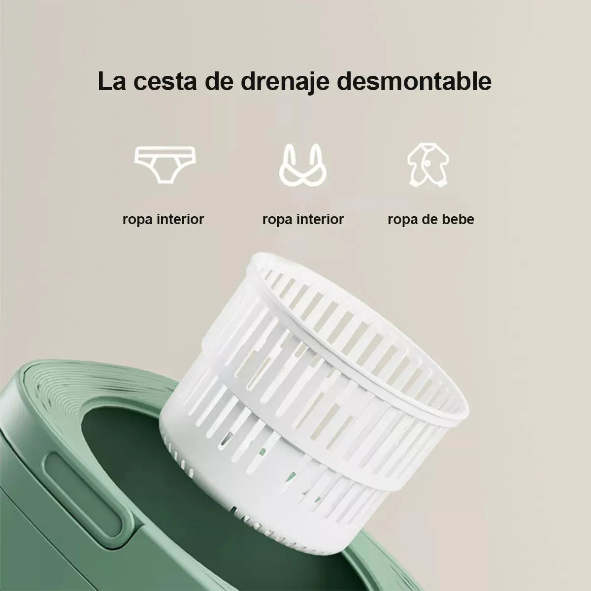 Mini Lavasecadora Plegable 2 En 1 Para Camping Y Viaje