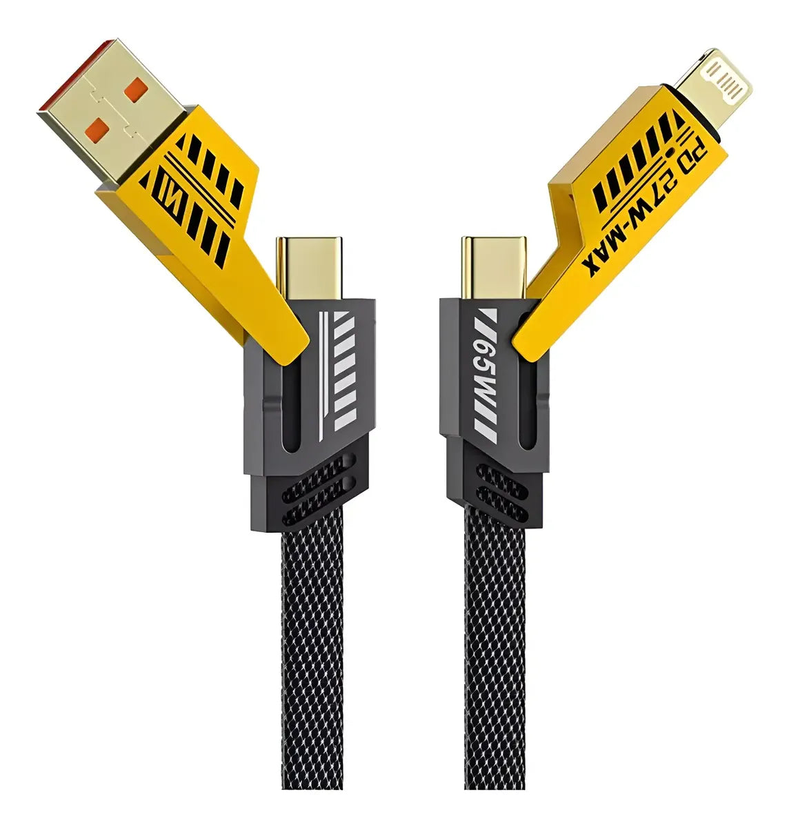 Cable Datos Carga Rápida 4 En 1 Usb - Tipo C - Iphone 1 Mts