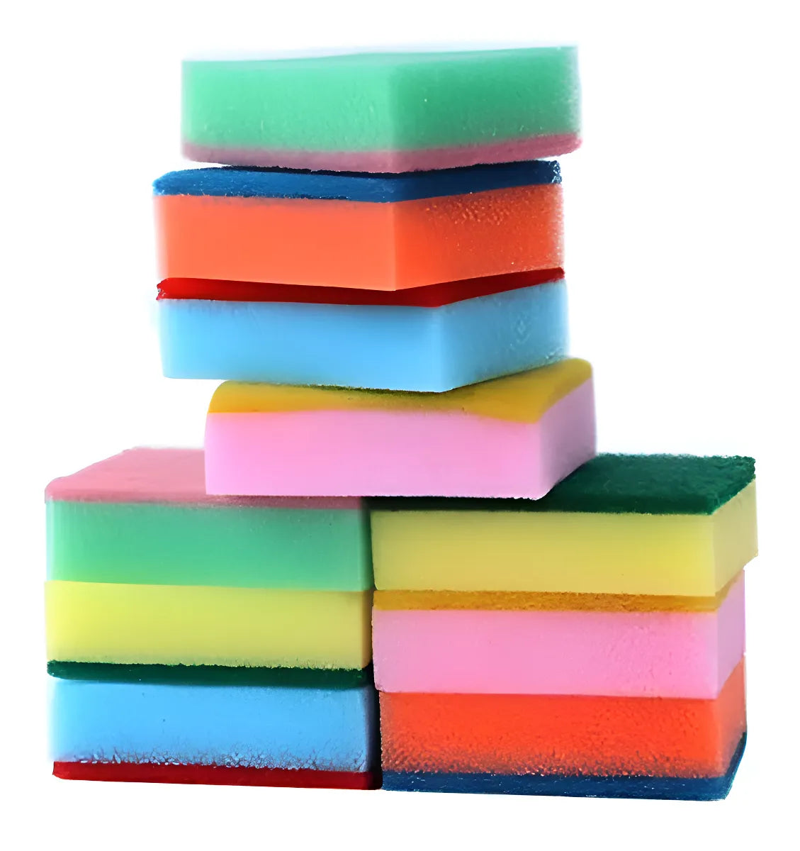 Set 10 Esponjas Multiuso Colores Limpia Cocina Muebles