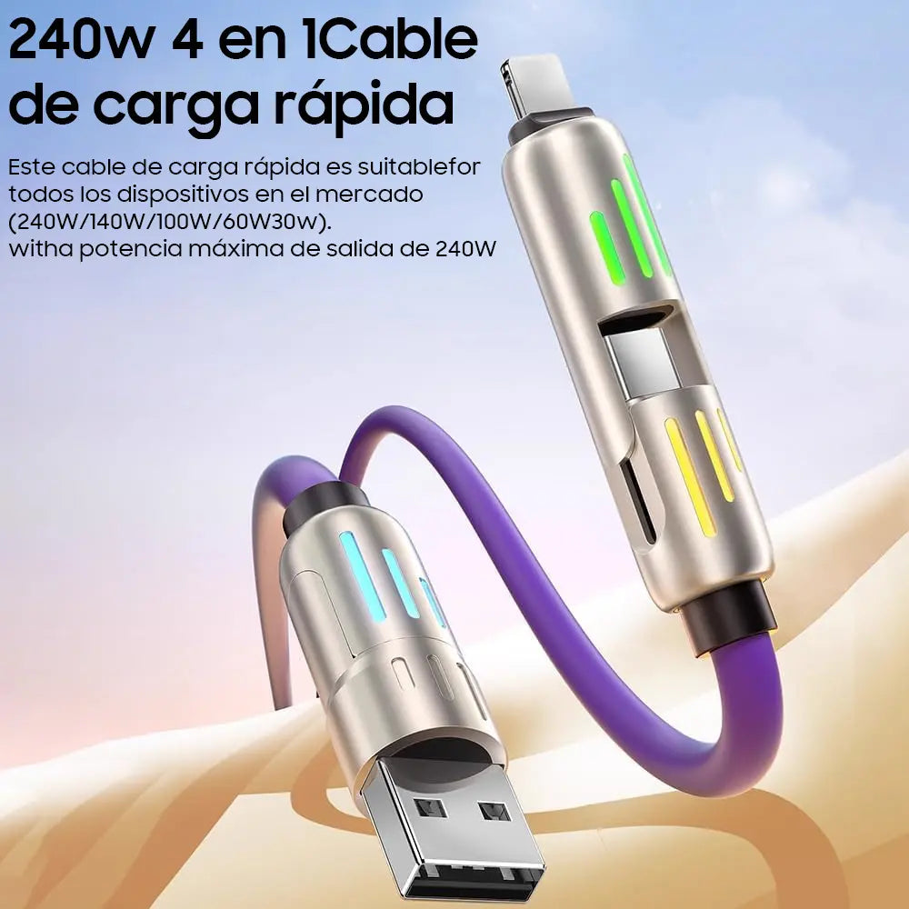 Para Applicable To 2 Pieces 4 In 1 Data Cable Type-c