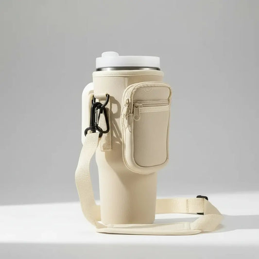 Funda Para Vaso Térmico Con Correa Y Bolsillos Tipo Stanley