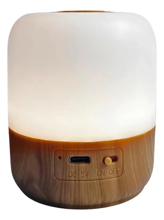 Lámpara De Bamboo, Luz Led Portátil Tactil Recargable