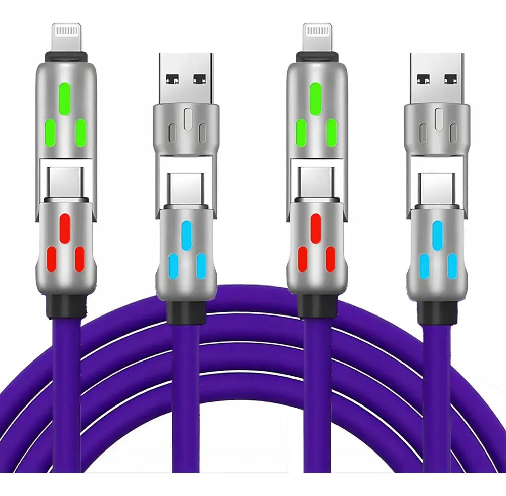 Para Applicable To 2 Pieces 4 In 1 Data Cable Type-c