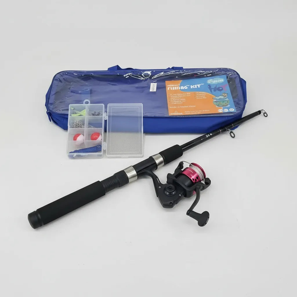 Set Caña Telescópica Pesca Niños 2.10m Con Accesorios