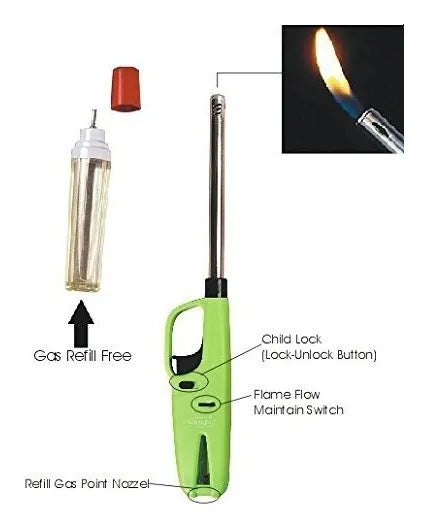 Encendedor Yesquero Cocina Recargable Con Gas De Recarga